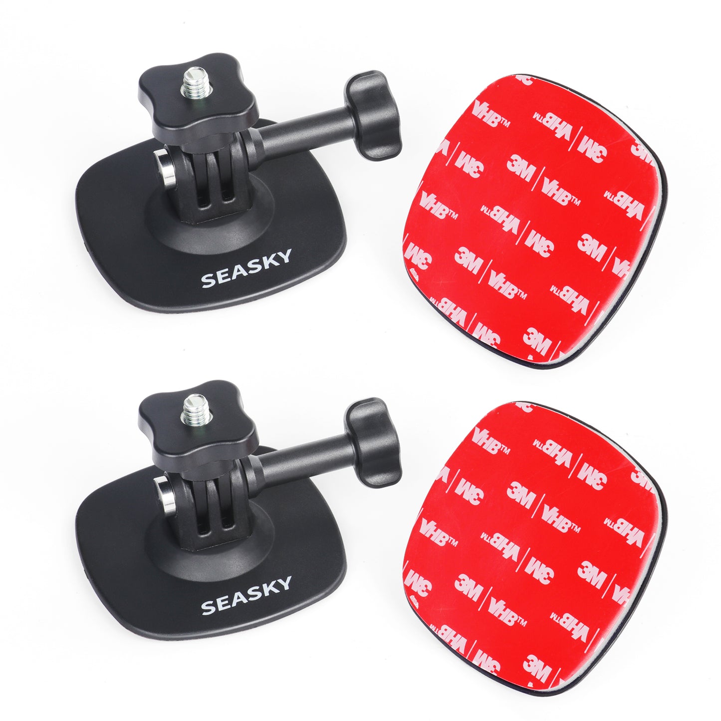 [2Pack] SEASKY A1 Flexible Adhesive Mount Kit Helmet Base Compatible with insta360 X4 X3 X2 X RS , Compatible GoPro Max 360 Panoramic Camera Hero 12/11/10/9/8 Sports Camera Accessories