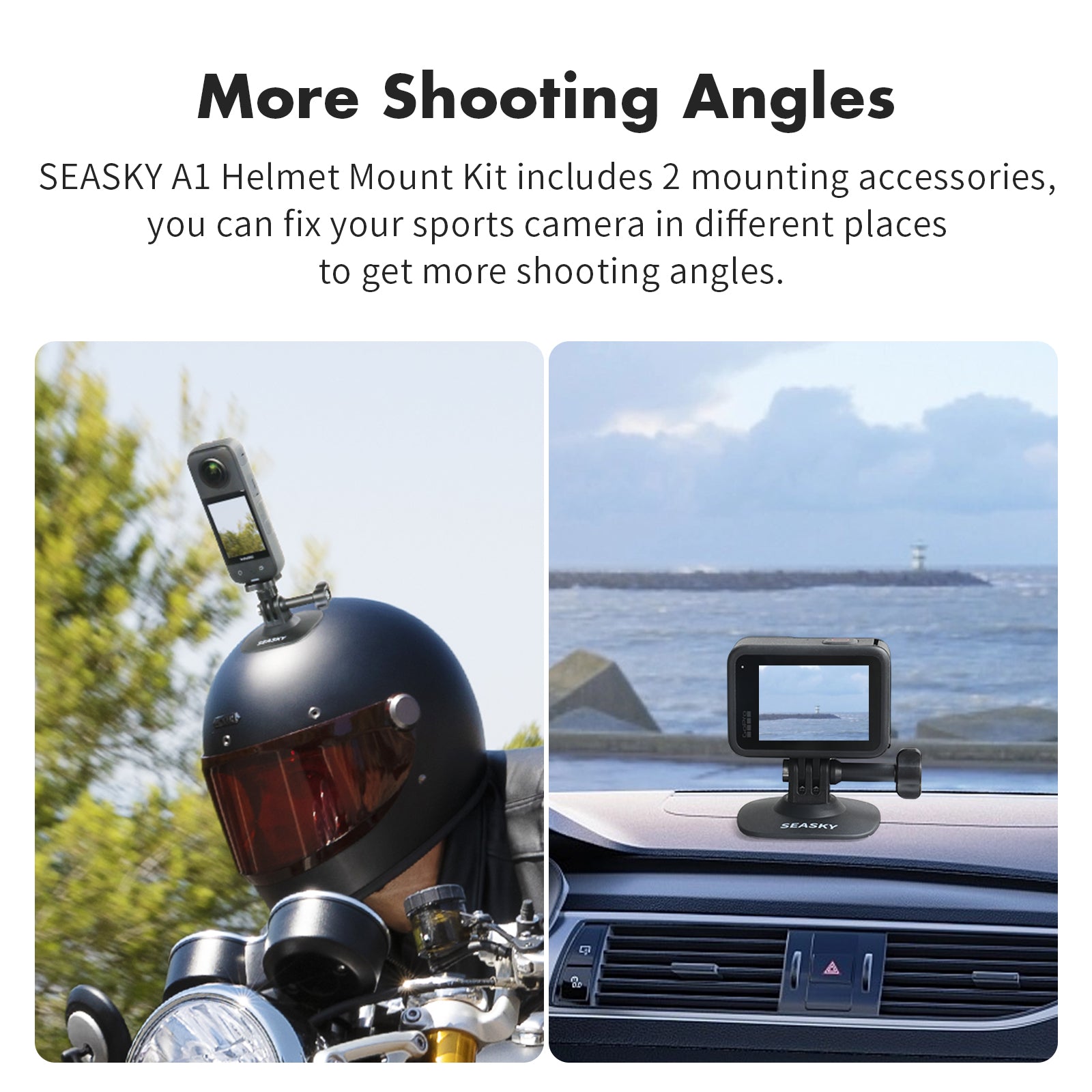 HSU Flexible Helmhalterungen für Insta360, Klebehalterungen für GoPro, 6-in-1 Action-Kamera HSU Flexible Helmhalterungen für Insta360, Klebehalterungen für GoPro, 6-in-1 Action-Kamera