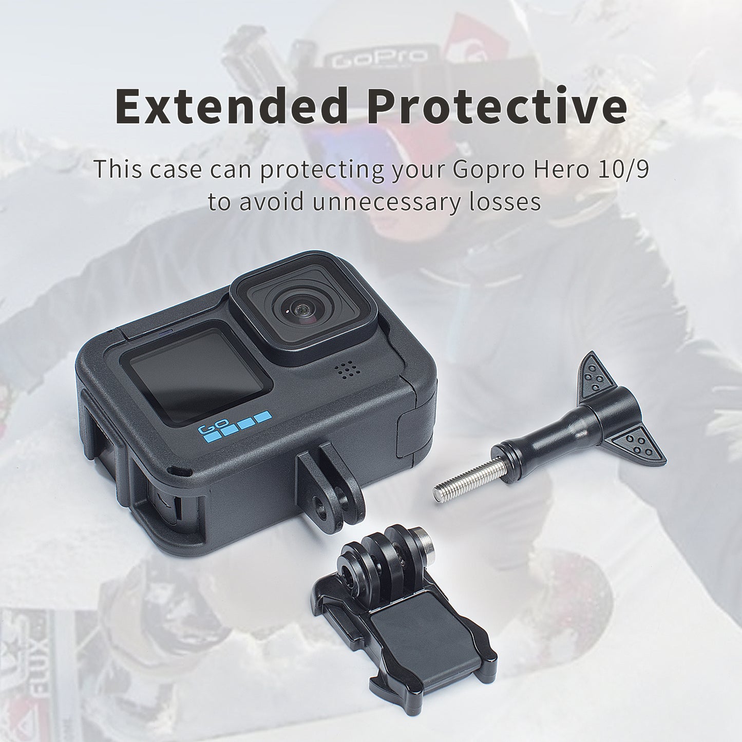 SEASKY 4 in 1 Protector Accessories Kit for Gopro Hero 11/10/9 Black