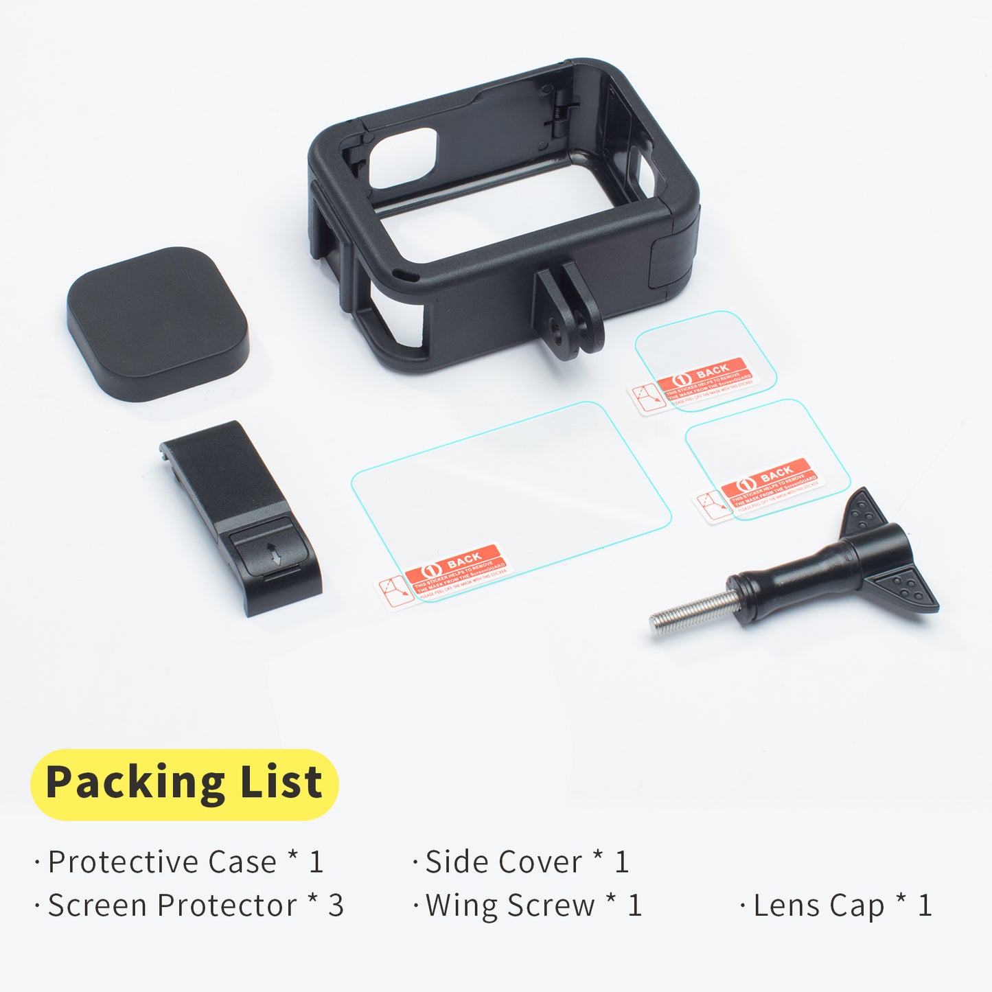 SEASKY 4 in 1 Protector Accessories Kit for Gopro Hero 11/10/9 Black